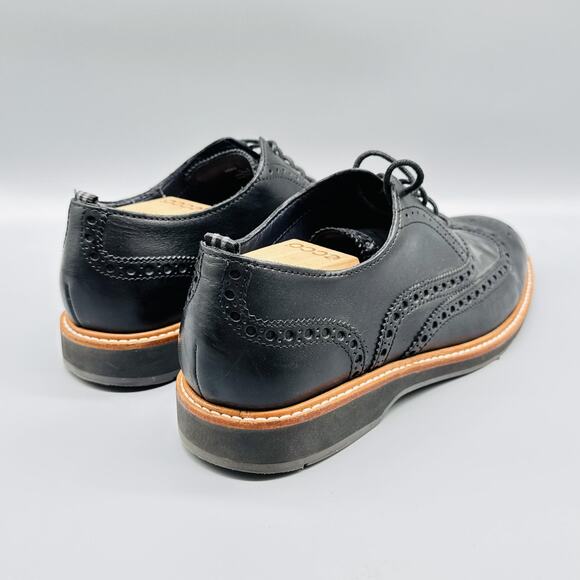 Cole Haan Shoes Mens 8.5 Black Leather Grand 360 Wingtip Oxford Brogue Dress - Picture 8 of 12